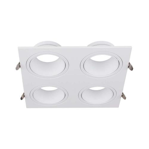 GU10 Deckenstrahler mit 4 Köpfen - 175 x 175 mm, weiß, ohne Leuchtmittel