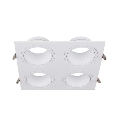 GU10 Deckenstrahler mit 4 Köpfen - 175 x 175 mm, weiß, ohne Leuchtmittel