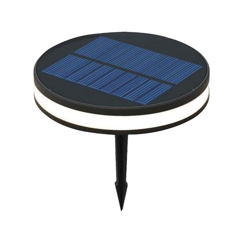 2W Solar LED Spot mit Erdspieß - IP54, 3000K, schwarz, 1.8W Solarpanel, inkl. Batterie