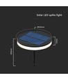 2W Solar LED Spot mit Erdspieß - IP54, 3000K, schwarz, 1.8W Solarpanel, inkl. Batterie