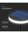 2W Solar LED Spot mit Erdspieß - IP54, 3000K, schwarz, 1.8W Solarpanel, inkl. Batterie