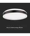 38W Designer LED Deckenleuchte - 4000K, weißer Rand, quadratisch