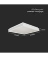 48W dimmbare LED Designer Deckenleuchte - Quadratisch, weiß, IP44, 420x420mm, 4000K