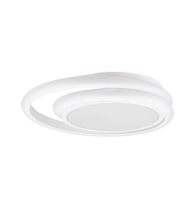 38W LED Designer Deckenleuchte, weiß - Doppelring, Ø45cm, 4050lm, 4000K, IP20
