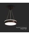 12W Designer Pendelleuchte - Ø24cm, 1280lm, schwarz, 4000K, IP20 Innenbereich