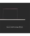 23W LED Designer Pendelleuchte / Kronleuchter - 2130lm, schwarz, rechteckig, 123x110cm, 4000K, IP20