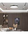 24W LED Designer Deckenleuchte - Ø45cm, 2500lm, schwarz, rund, 4000K, IP20