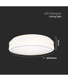 24W LED Designer Deckenleuchte - Ø40cm, 2500lm, 4000K, weiß, rund