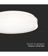 24W LED Designer Deckenleuchte - Ø40cm, 2500lm, 4000K, weiß, rund