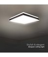 18W LED Designer Deckenleuchte, quadratisch - Schwarz, 1490lm, 35x35cm, 4000K, IP20 Innenbereich