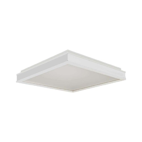 24W LED Designer Deckenleuchte, quadratisch - 400x400mm, 2450lm, weißer Rand, 4000K, IP20 Innenbereich