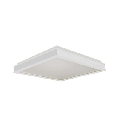 24W LED Designer Deckenleuchte, quadratisch - 400x400mm, 2450lm, weißer Rand, 4000K, IP20 Innenbereich