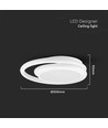 24W LED Designer Deckenleuchte - Ø30cm, 105lm/W, weiß, rund, 4000K, inkl. Leuchtmittel