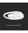 24W LED Designer Deckenleuchte - Ø30cm, 105lm/W, weiß, rund, 4000K, inkl. Leuchtmittel