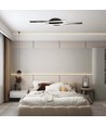 12W LED Designer Deckenleuchte - 105lm/W, 94,5cm, schwarzes Finish, warmweiß, 3000K