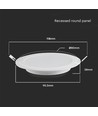 3W Ø10cm LED Einbaupanel mit Backlight - 110lm/W, Samsung LED chip, warmweiß, rund, weißer Rand