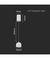 LED-Hängelampe Ø100 - 3000K, lichtweiß, Gehäuse