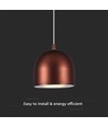 8,5W LED Designer Pendelleuchte - Ø100mm, braun, 3000K, 850lm, IP20