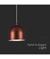 8,5W LED Designer Pendelleuchte - Ø100mm, braun, 3000K, 850lm, IP20