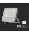 50W LED Flutlichtstrahler - 185lm/W, Schwarzes Gehäuse, graues Glas, 4000K, Arbeitsleuchte