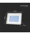 200W LED Flutlichtstrahler, Samsung LED chip - 185lm/W, IP65, 6500K, schwarz, 5 Jahre Garantie