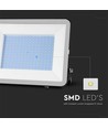200W LED Flutlichtstrahler, Samsung LED chip - 185lm/W, IP65, 6500K, schwarz, 5 Jahre Garantie