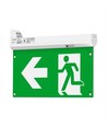 Notbeleuchtung 4in1 Aufhängung - EXIT Schild, Selbsttest-Taste, Wand-/Decken-/Drahtaufhängung, 6000K