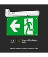 Notbeleuchtung 4in1 Aufhängung - EXIT Schild, Selbsttest-Taste, Wand-/Decken-/Drahtaufhängung, 6000K