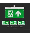 Notbeleuchtung 4in1 Aufhängung - EXIT Schild, Selbsttest-Taste, Wand-/Decken-/Drahtaufhängung, 6000K