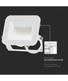 20W Fluter - Samsung Chip, 3000K, weißes Gehäuse, weißes Glas