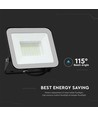 50W LED Flutlicht mit Samsung Chip - 100lm/W, IP65, graues Gehäuse, 6500K, Außenbereich