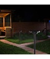 2W LED Solar Gartenstrahler mit Erdspieß - IP65, 3-in-1 CCT, schwarz, Bewegungsmelder, Aluminiumfuß