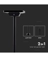 2W LED Solar Gartenstrahler mit Erdspieß - IP65, 3-in-1 CCT, schwarz, Bewegungsmelder, Aluminiumfuß