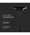 2W LED Solar Gartenstrahler mit Erdspieß - IP65, 3-in-1 CCT, schwarz, Bewegungsmelder, Aluminiumfuß