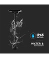 2W LED Solar Gartenstrahler mit Erdspieß - IP65, 3-in-1 CCT, schwarz, Bewegungsmelder, Aluminiumfuß