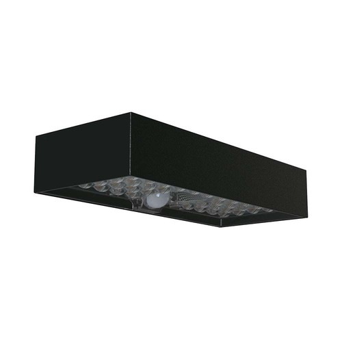 6W LED Solar Wandleuchte mit Sensor - 900lm, IP65, schwarz, 4000K, inkl. Batterie