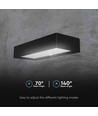 6W LED Solar Wandleuchte mit Sensor - 900lm, IP65, schwarz, 4000K, inkl. Batterie