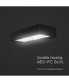 6W LED Solar Wandleuchte mit Sensor - 900lm, IP65, schwarz, 4000K, inkl. Batterie