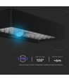6W LED Solar Wandleuchte mit Sensor - 900lm, IP65, schwarz, 4000K, inkl. Batterie