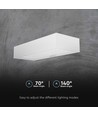 6W LED Solar-Wandleuchte mit Sensor - 900lm, IP65, weiß, 4000K, inkl. Akku