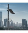 30W Solara LED Flutlicht mit Solarpanel - IP65, PIR Sensor, 6400K, schwarz, LiFePO4 Batterie