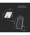 30W Solara LED Flutlicht mit Solarpanel - IP65, PIR Sensor, 6400K, schwarz, LiFePO4 Batterie
