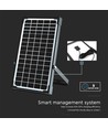 30W Solara LED Flutlicht mit Solarpanel - IP65, PIR Sensor, 6400K, schwarz, LiFePO4 Batterie