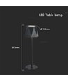 1,5W wiederaufladbare LED Tischleuchte, schwarz - 150lm, 3-in-1 CCT, touch dimmbar, 5V, inkl. Batterie