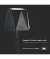 1,5W wiederaufladbare LED Tischleuchte, schwarz - 150lm, 3-in-1 CCT, touch dimmbar, 5V, inkl. Batterie
