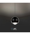 5W Pendelleuchte, schwarz - 500lm, 3000K, glockenförmig, verstellbar
