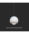 5W LED Pendelleuchte, weiß - Glockenförmig, 500lm, 3000K, 60 Grad, IP20