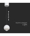 5W LED Pendelleuchte, weiß - Glockenförmig, 500lm, 3000K, 60 Grad, IP20