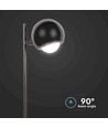 6W LED Tischleuchte aus schwarzem Metall - 500lm, 3000K, IP20 Innenbereich, Höhe 44,5cm