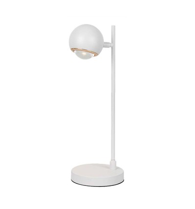 5-6W Retro Metall LED Tischleuchte - Weiß, 3000K, 500lm, 45cm Höhe, inkl. Leuchtmittel